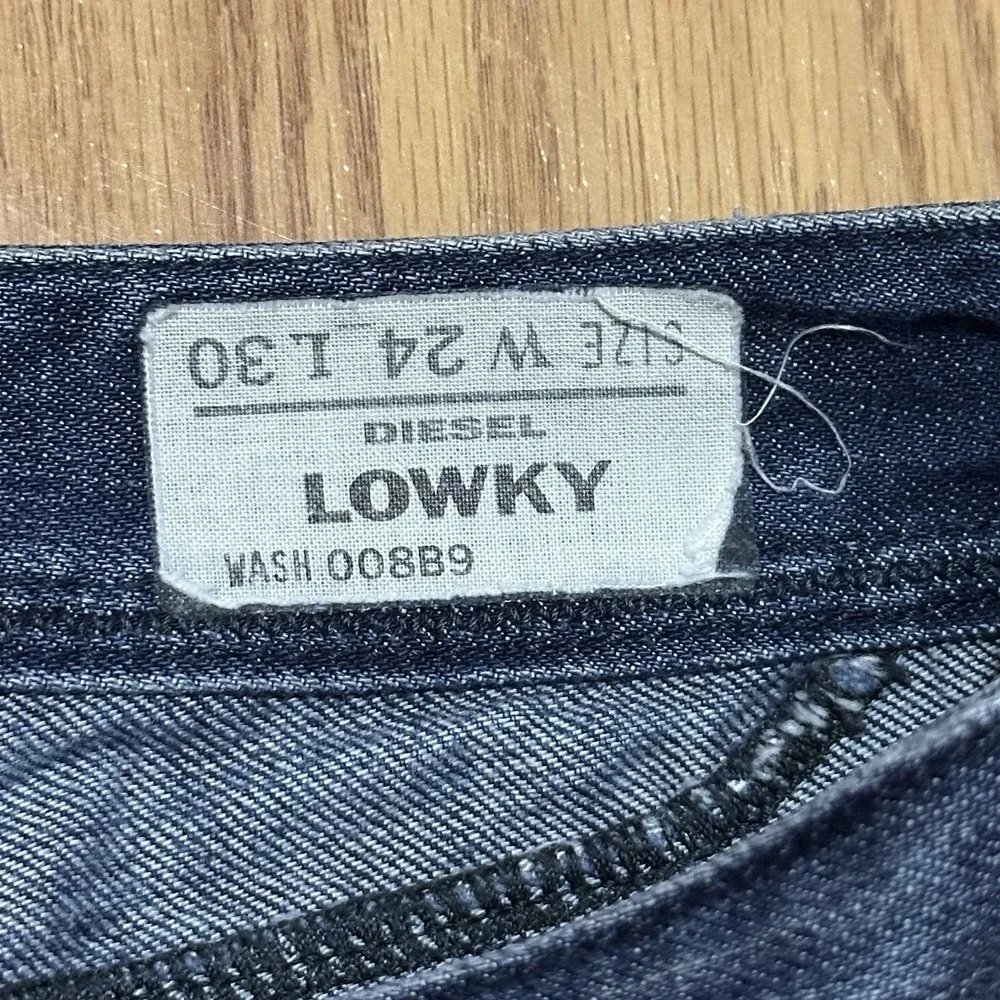 DIESEL Jeans Women's LOWKY 008B9 Low Rise Straight Distressed W24 L30 (32x31.5) - Picture 9 of 14